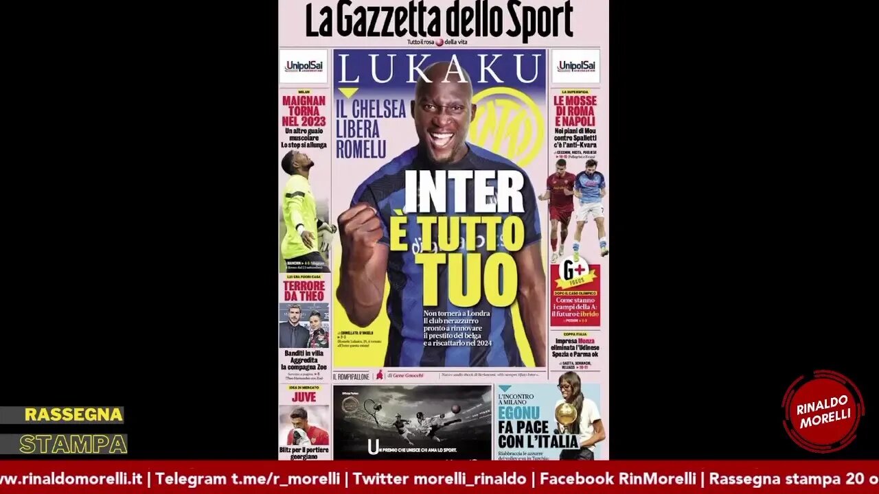 Arrivederci Maignan, Lukaku nerazzurro e i temi di Roma-Napoli. Rassegna Stampa ep.155 | 20.10.22