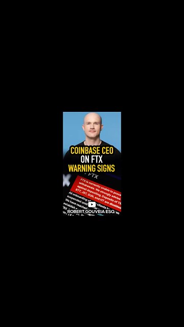 Coinbase CEO Brian Armstrong on FTX WARNING Signs #shorts