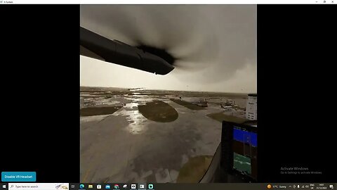Gatwick in the Rain in VR. X-Plane 12.