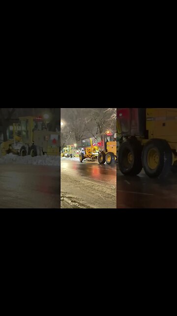 Night Snow Removal Operation #shorts #snowremoval