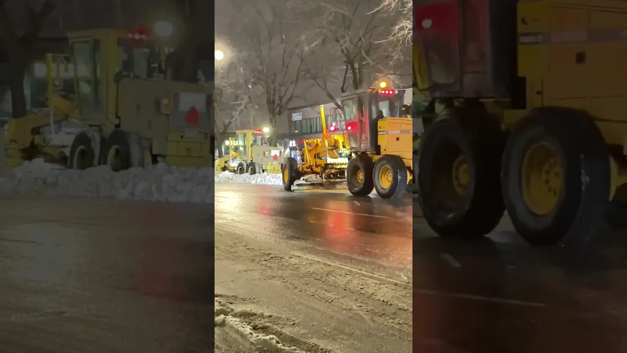 Night Snow Removal Operation #shorts #snowremoval