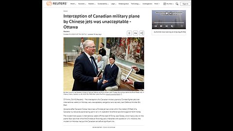 China intercepts Canadian warplane