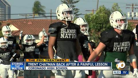 Pro Treatment: Coronado High's Chatman back after painful lesson