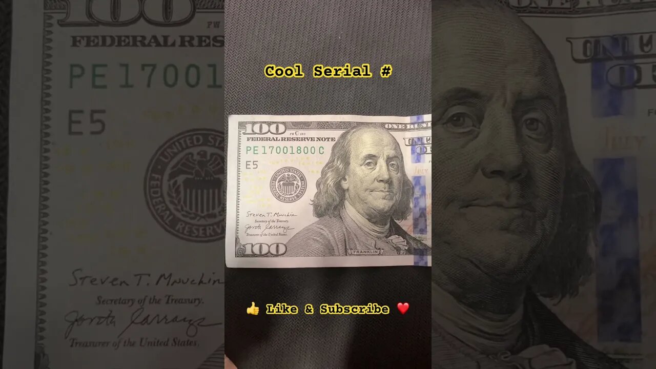 Cool Serial Number #money #shorts
