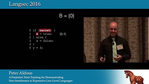 A Posteriori Taint tracking for Demonstrating Non interference in Expressive Low level Languages