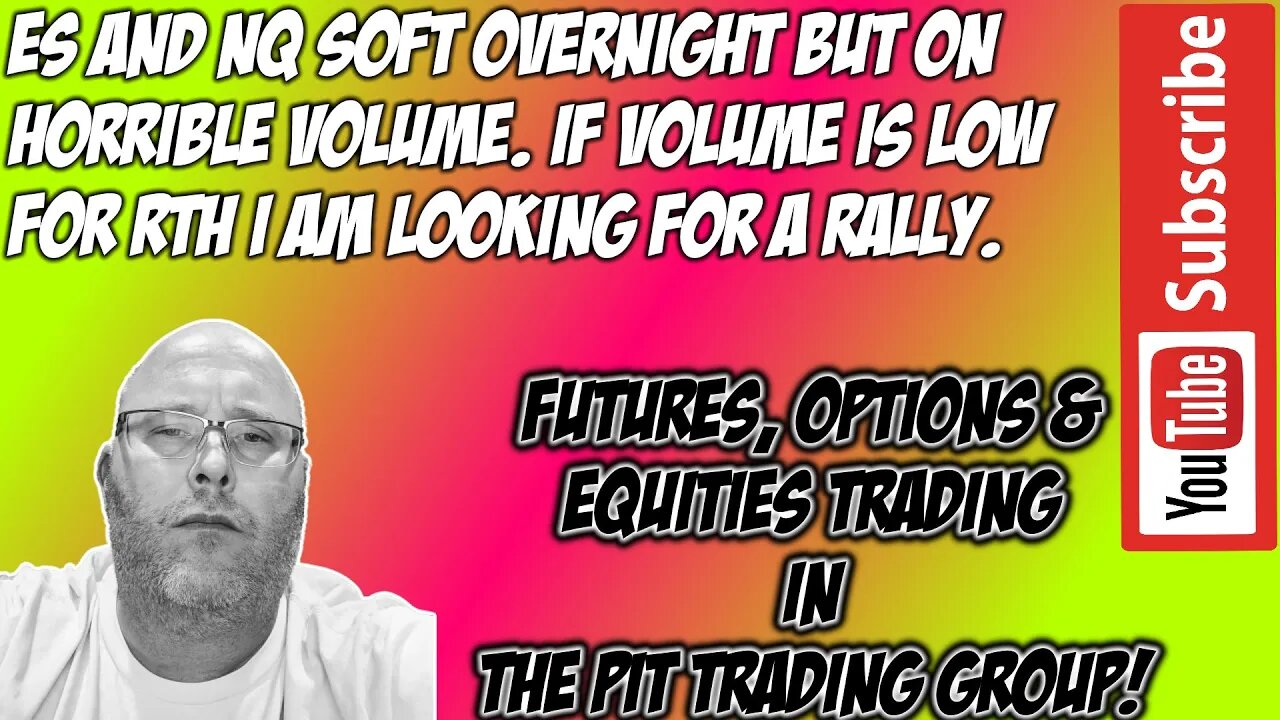 ES E-mini S&P500 & NQ NASDAQ 100 - RTH Futures Live Stream - The Pit Futures Trading