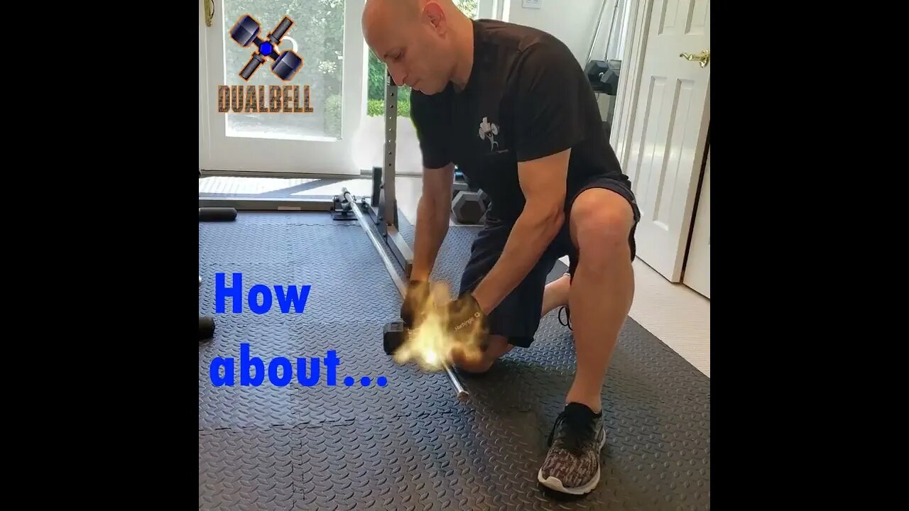 Dualbell dumbbell holder works for landmine exercises, too!