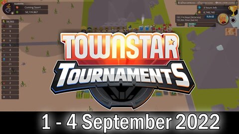 Town Star: 3 Tournaments 1 - 4 September 2022