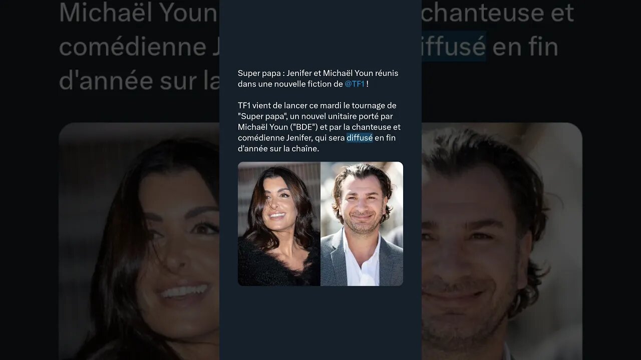 Super papa : Jenifer et Michaël Youn réunis dans une nouvelle fiction de @TF1