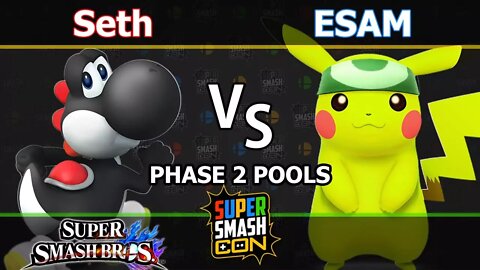 E2C|Seth (Yoshi) vs. PG|ESAM (Pikachu) - Wii U Singles Phase 2 - SSC2017