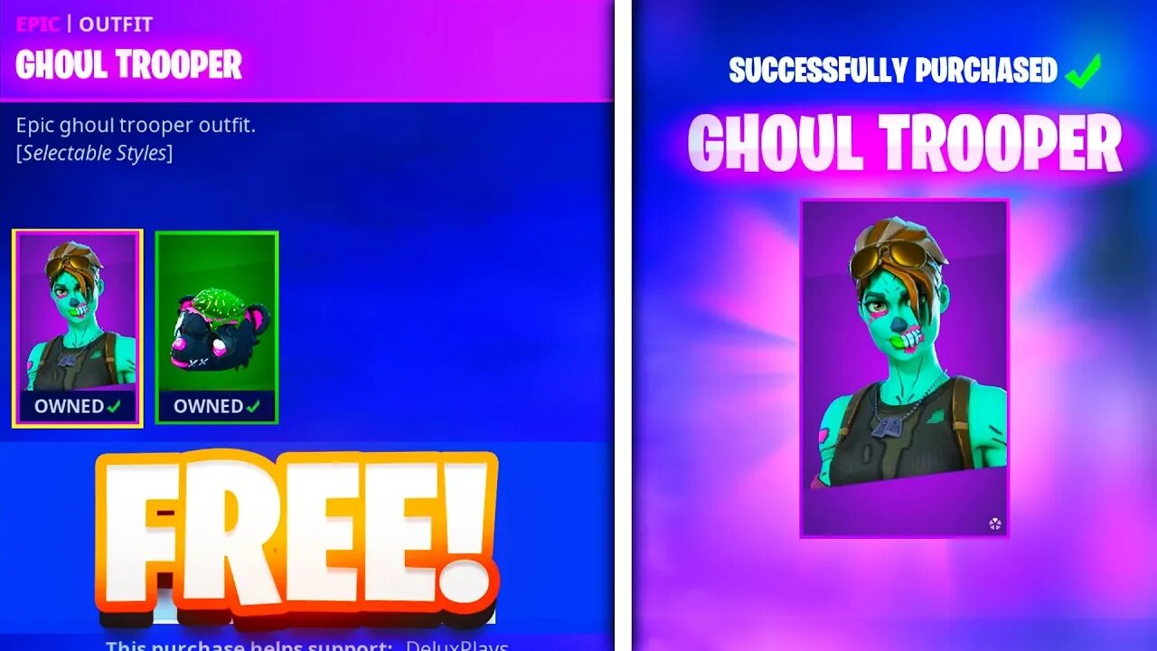 How To Get The "GHOUL TROOPER" For *FREE* In Fortnite Chapter 2!... (Free Skins)