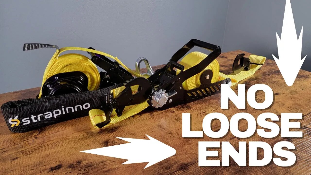 Strapinno Retractable Ratchet Straps, No More Loose Ends