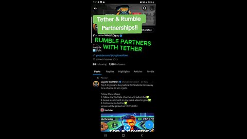 Crypto Stable Coin Tether Huge Partnership With New Video Sharing Platform! #tether #cryptonews