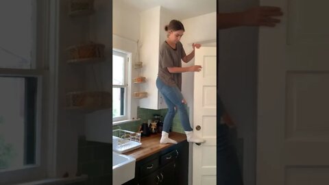 SHE SHOULD HAVE USED A STEP LADDER ‍