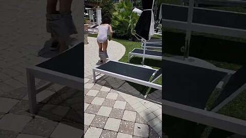 my daughter enjoying our vacation