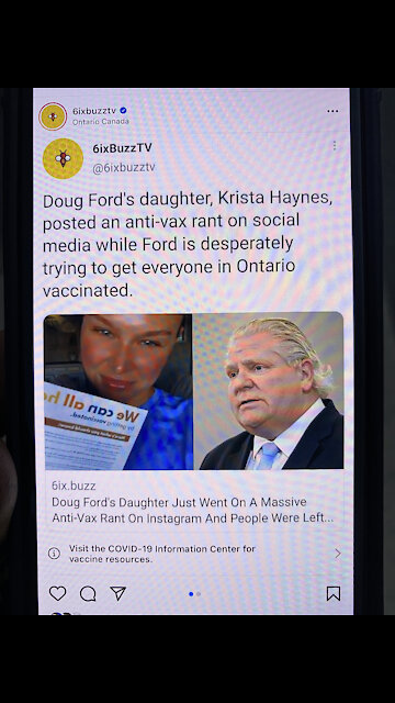 HUGE!!!!BREAKING NOW!!! DOUG FORD’S DAUGHTER COMES OUT AGAINST JABS!!!!
