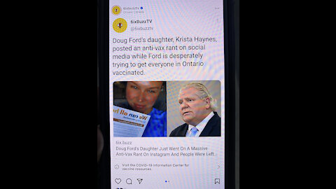 HUGE!!!!BREAKING NOW!!! DOUG FORD’S DAUGHTER COMES OUT AGAINST JABS!!!!