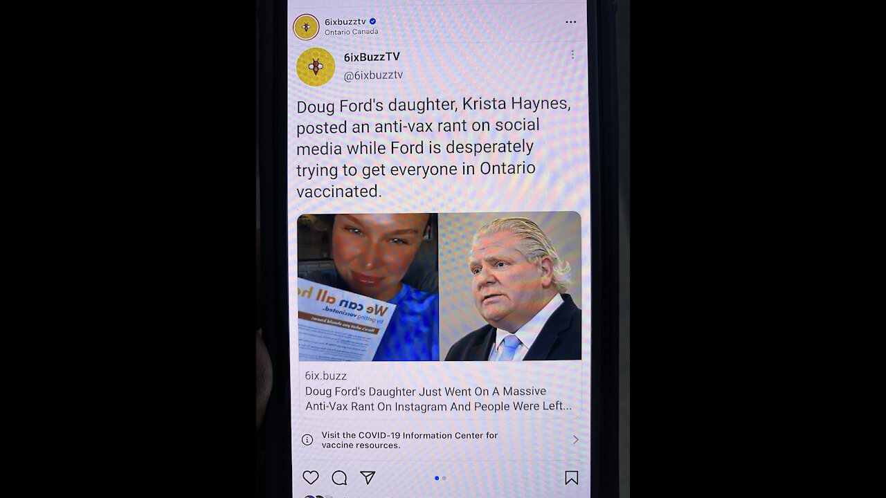 HUGE!!!!BREAKING NOW!!! DOUG FORD’S DAUGHTER COMES OUT AGAINST JABS!!!!