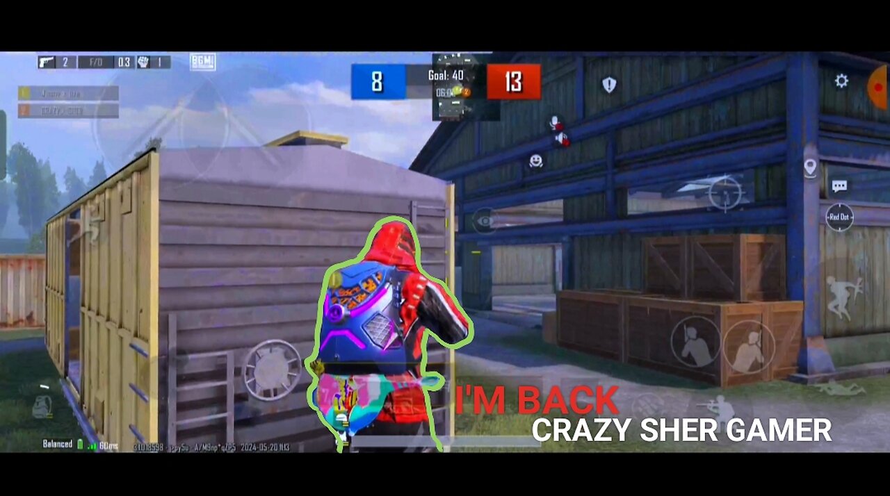 I'M BACK | BGMI MONTAGE VIDEO | CRAZY SHER GAMER #RUMBLE #SHORTS