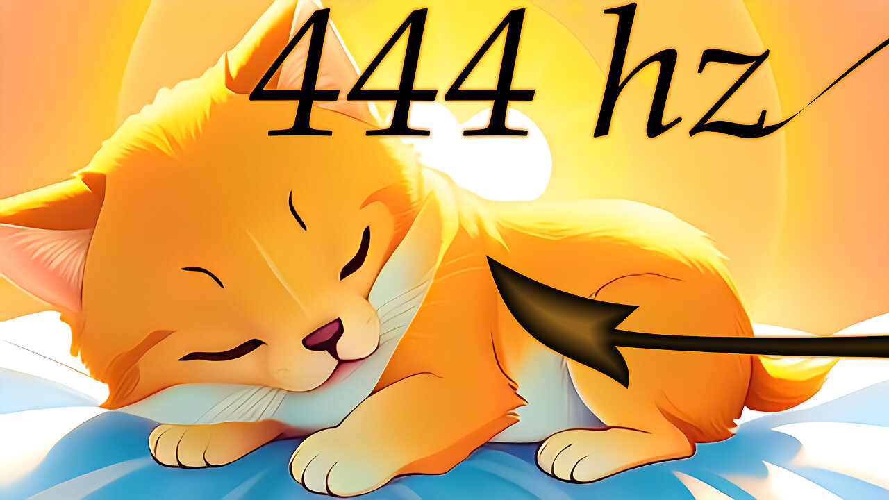 Soothing Deep Sleep - Solar Plexus Chakra (Manipura) - 444 Hz | Radiant Kitty Sunrise 🌞