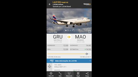 Airbus A321 PT-XPA na aproximação final antes de pousar em Manaus vindo de Guarulhos