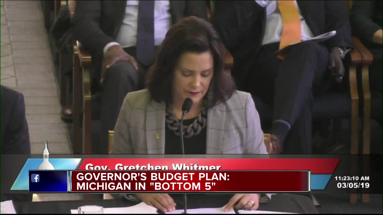 Governor's budget plan: Michigan in 'bottom 5'