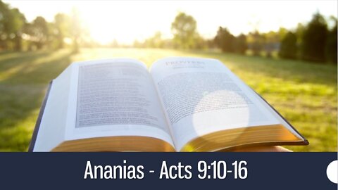 Ananias - Acts 9:10-16