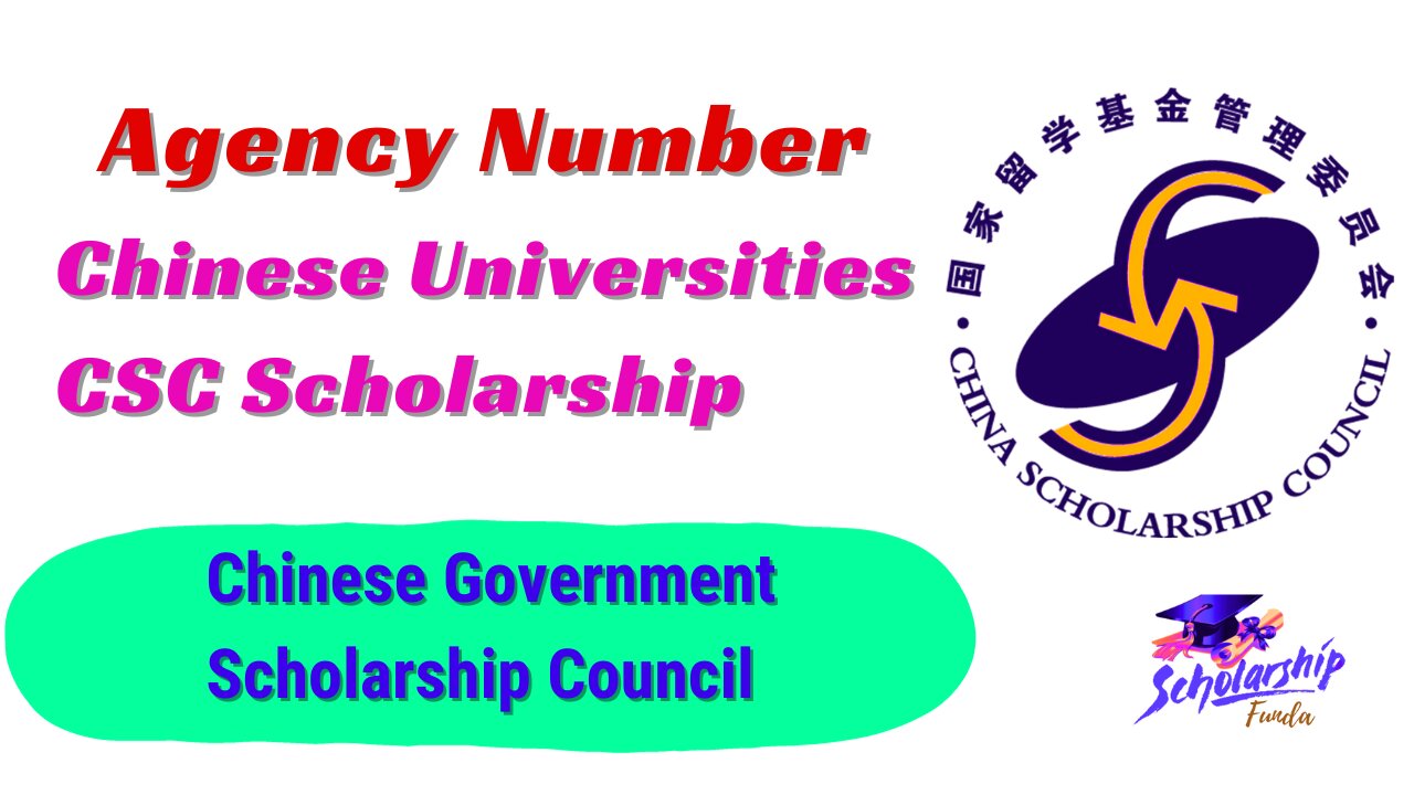 What is the agency number for a Chinese Government Scholarship |CSC Scholarship 2024 2025