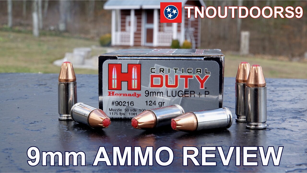 9mm +P Hornady Critical Duty 124 gr JHP Ammo Review