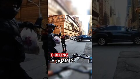 Jamming Out While E-Biking New York City! #shorts #nyc #ebike