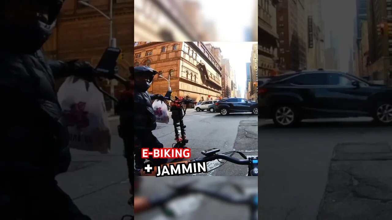 Jamming Out While E-Biking New York City! #shorts #nyc #ebike