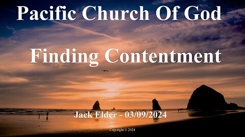 Jack Elder - Finding Contentment