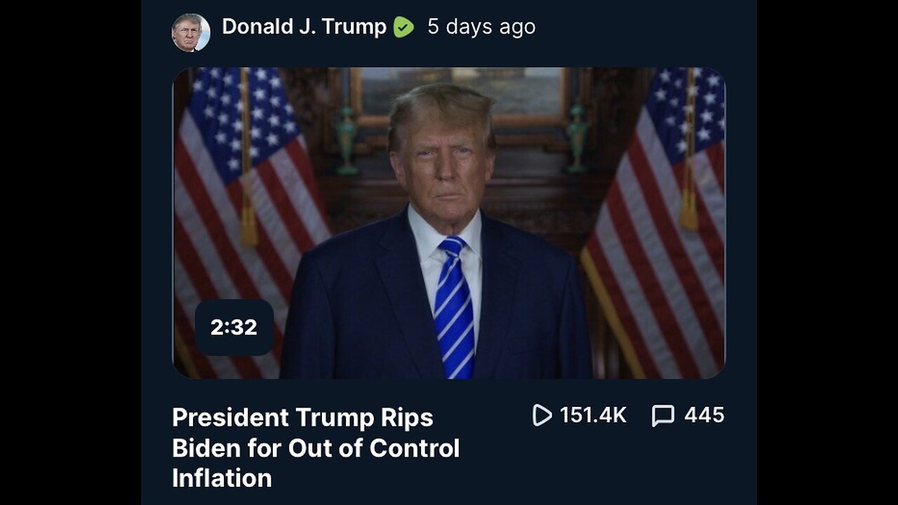 Captioned - President Trump Rips Biden for Out of Control Inflation