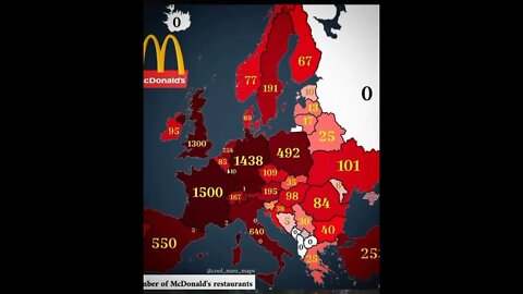 Number of McDonald's fast food restaurants in Europe in 2022.