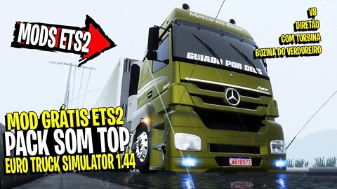 ▶️SAIU PACK DE SOM V8 TURBINA DIRETÃO EURO TRUCK SIMULATOR 2 1.44