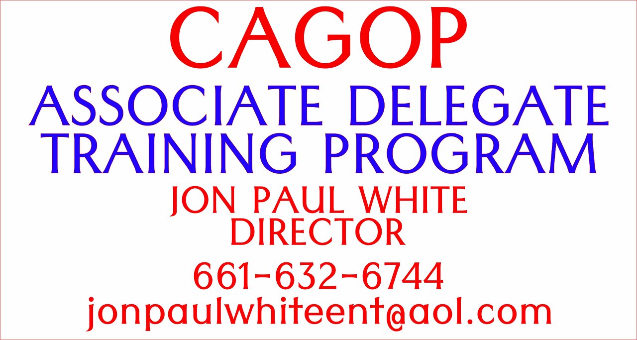 CAGOP Associate Delegate Training - Orange County