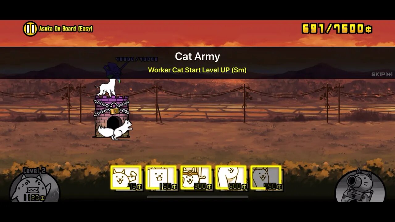 The Battle Cats - The 9th Angel Strikes! - Asuka On Board (Easy)