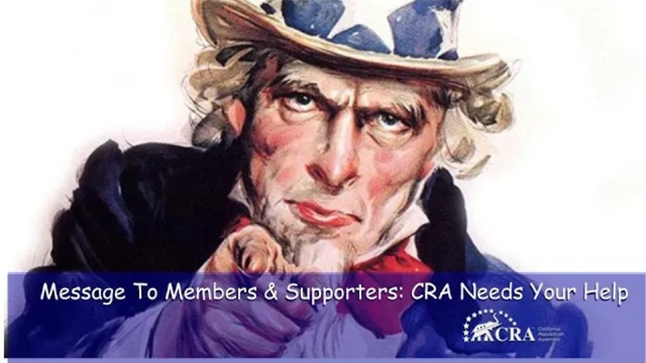 Message To Members & Supporters: CRA Needs Your Help