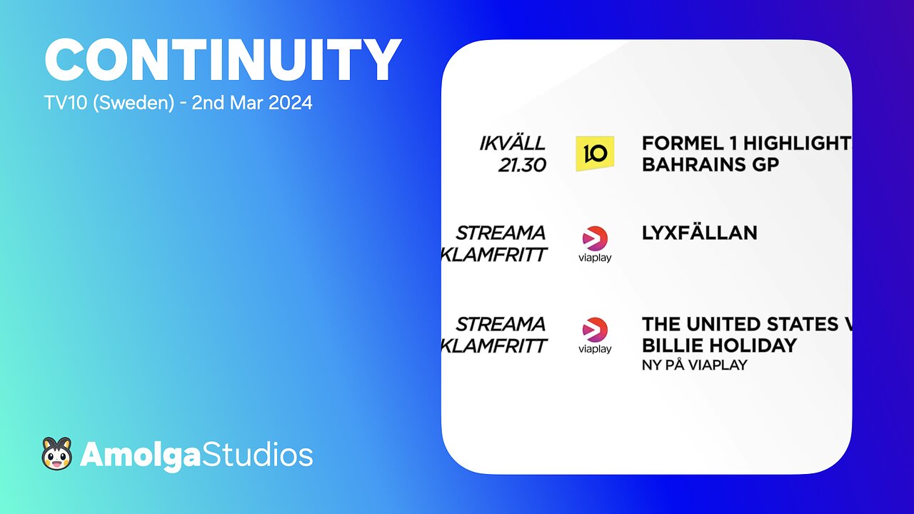 TV10 (Sweden) - Continuity (2nd March 2024)