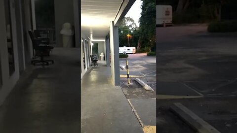 Red truck #gangstalking coward trespassing on hotel property!