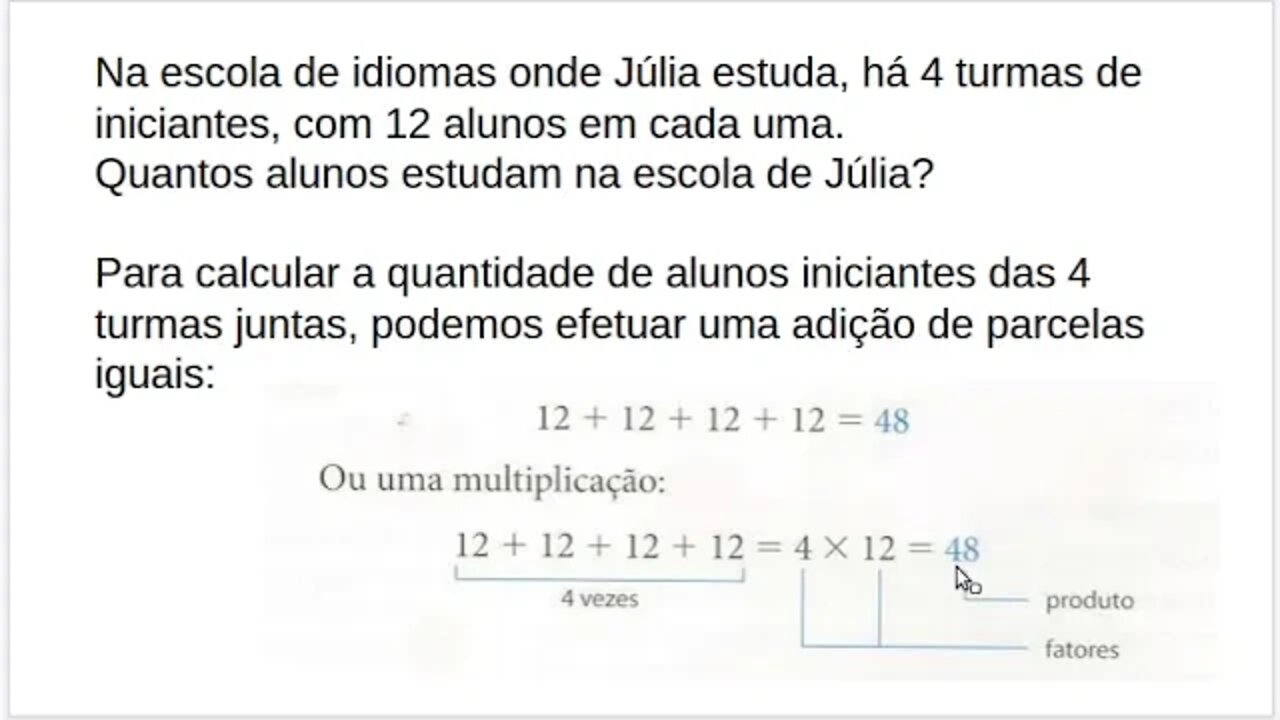 Matemática 6ºano - aula 43 - Multiplicação com dois ou mais fatores [ETAPA]