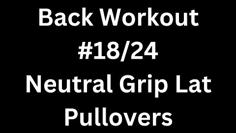 Back Workout 18/24