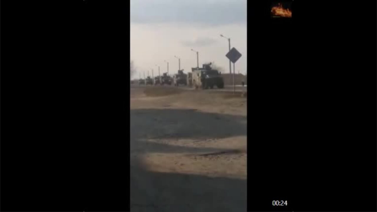Ukraine man Tried blocking Russian Armored Vehicles