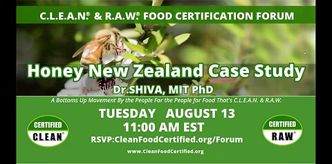 REBROADCAST: Dr.SHIVA CLEAN Food Forum on Honey