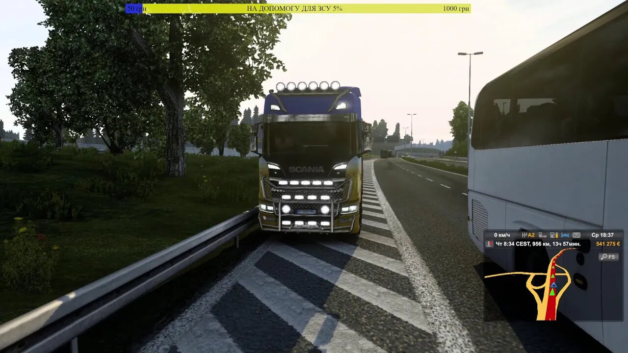 Super FAST ETS 2 to beautiful Ukrainian music by Dj Tapolsky. FCN PUTIN
