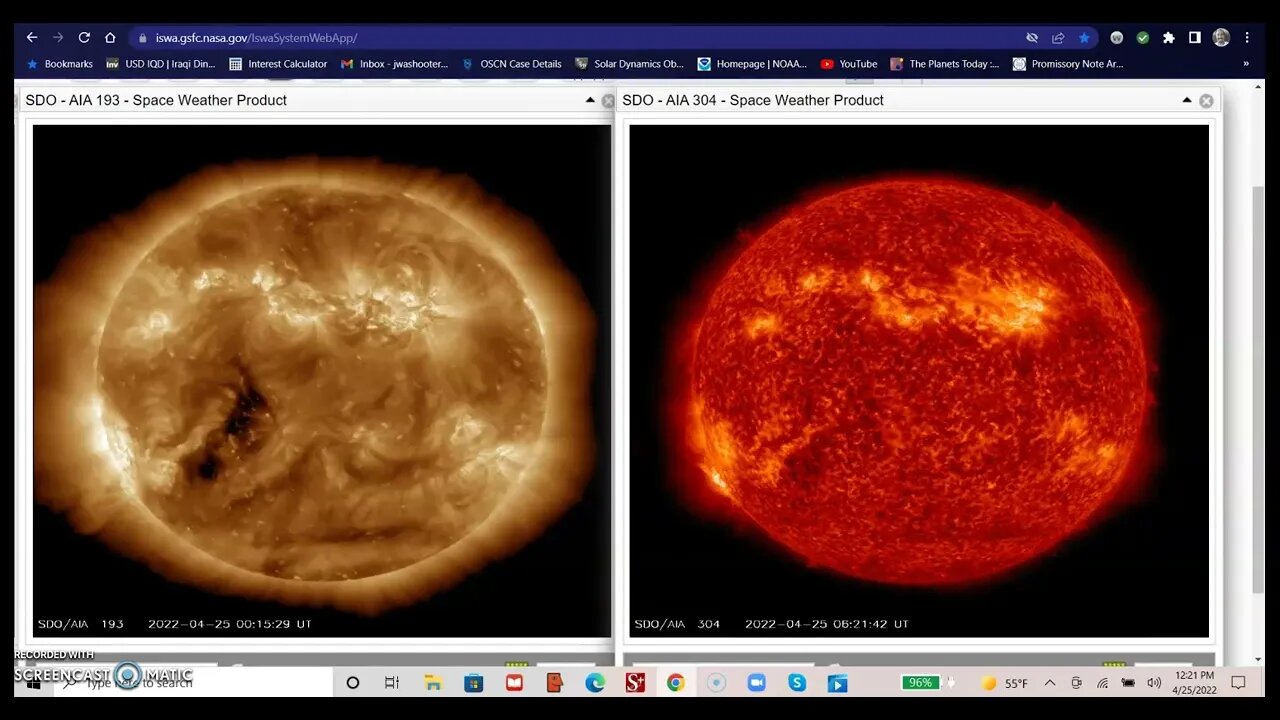 Solar Weather update 04 25 22, 2 M-flares, Planetary alignments