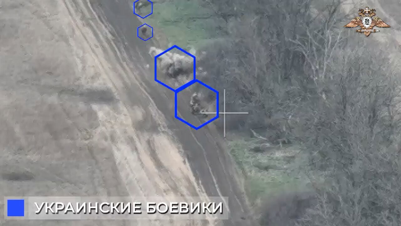 Ukrainian soldiers spotted by drone soldiers as met with artillery fire