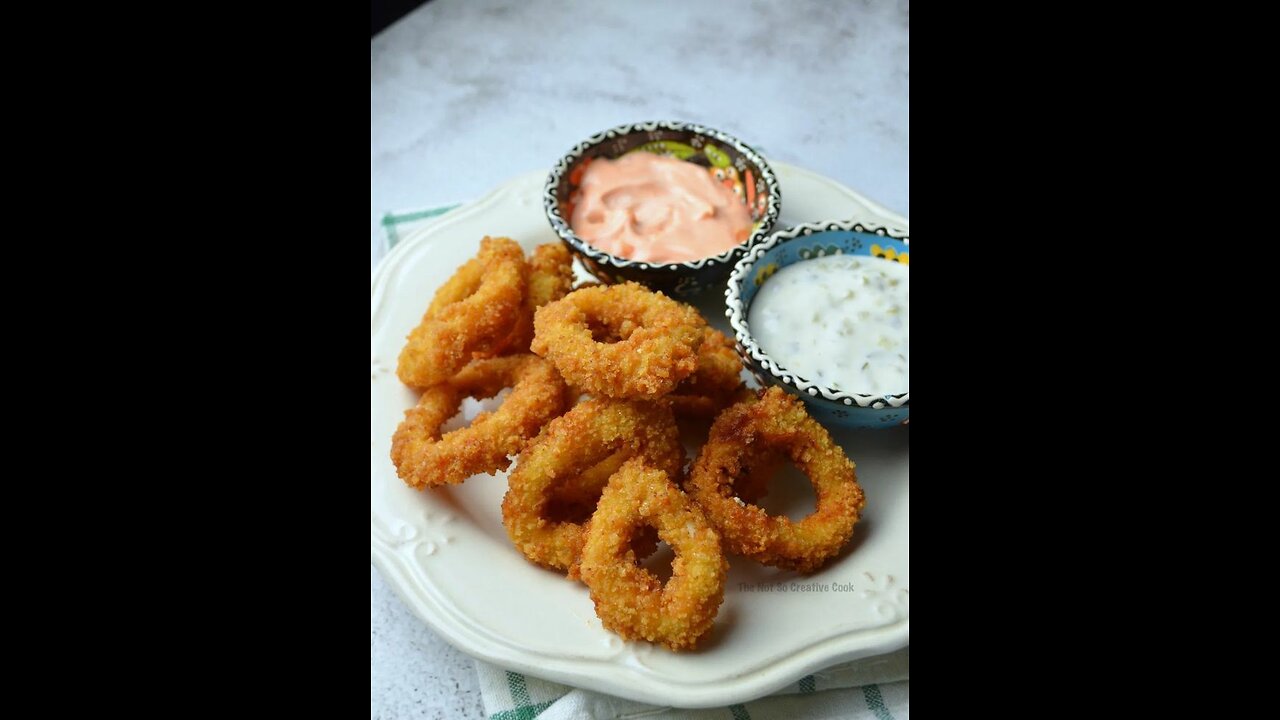 Fried Squid Rings ASMR Cooking 🦑