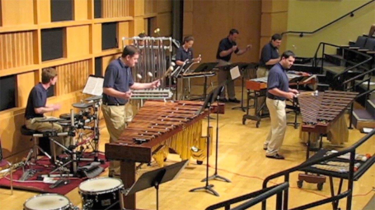 Mountain Men Percussion Ensemble: "Plasma Cannon Predicament" by David Newcomb (2013)