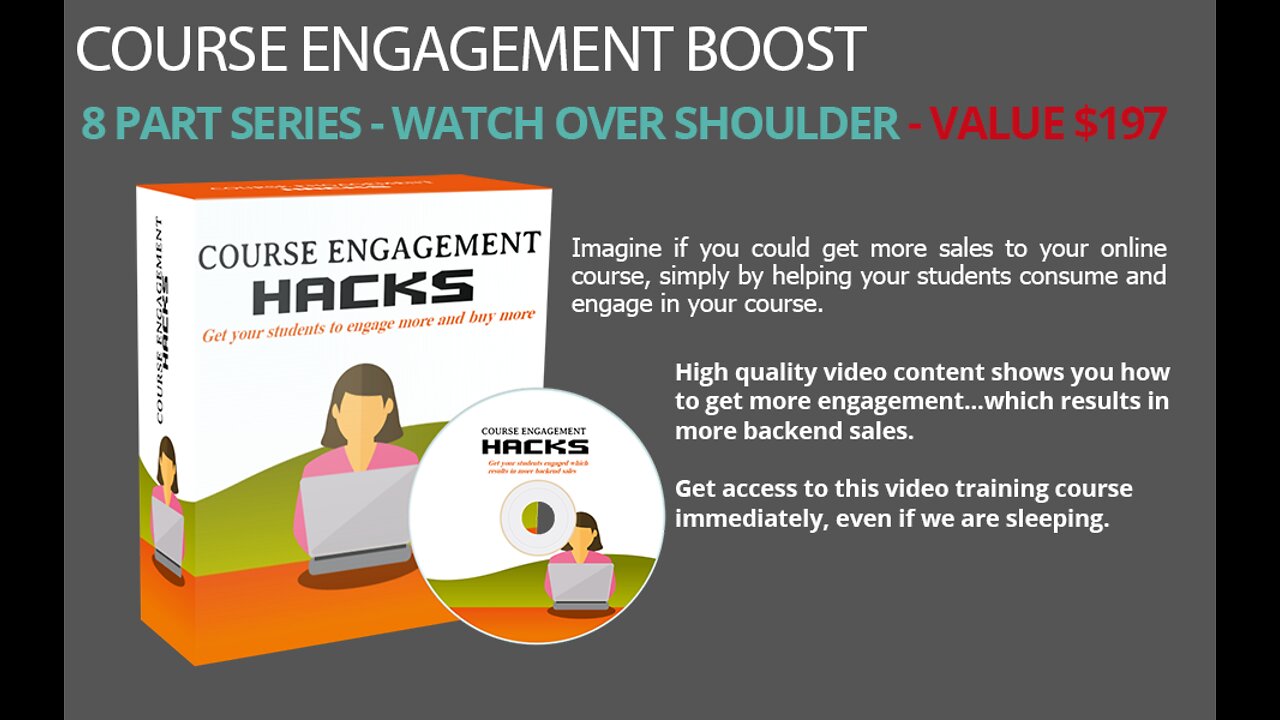 Course Engagement Hacks ✔️ 100% Free Course ✔️ (Video 9/9: Sales Video)